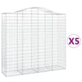Pikkukuva 2 / 6: Kaarevat kivikorit 5 kpl 200x50x180/200 cm galvanoitu rauta