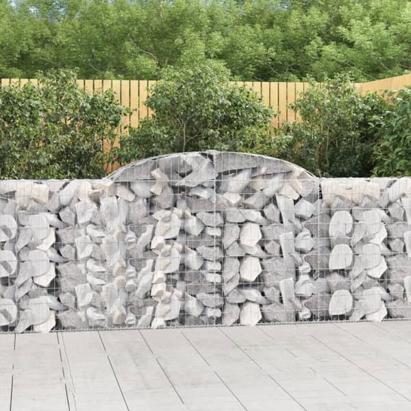Kaarevat kivikorit 12 kpl 300x30x100/120 cm galvanoitu rauta