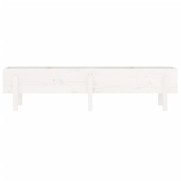 højbed 160x30x38 cm massivt fyrretræ hvid