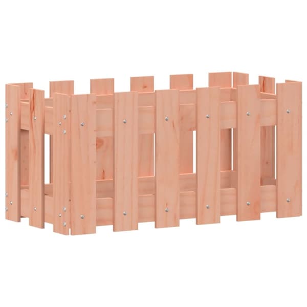 plantekasse med stakitdesign 60x30x30 cm massivt douglasgran