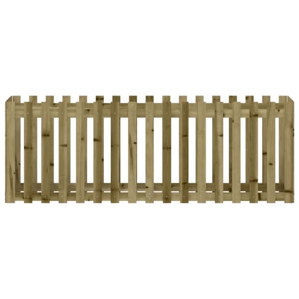 højbed med stakitdesign 200x50x70 cm imprægneret fyrretræ