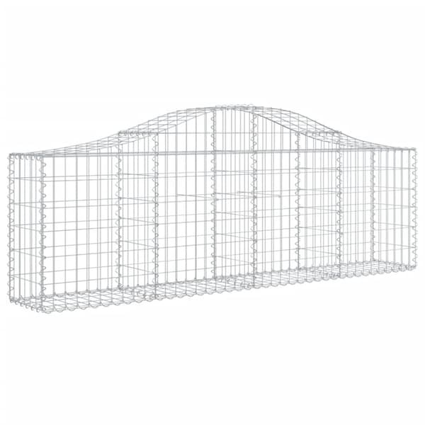 buede gabionkurve 6 stk. 200x30x60/80 cm galvaniseret jern