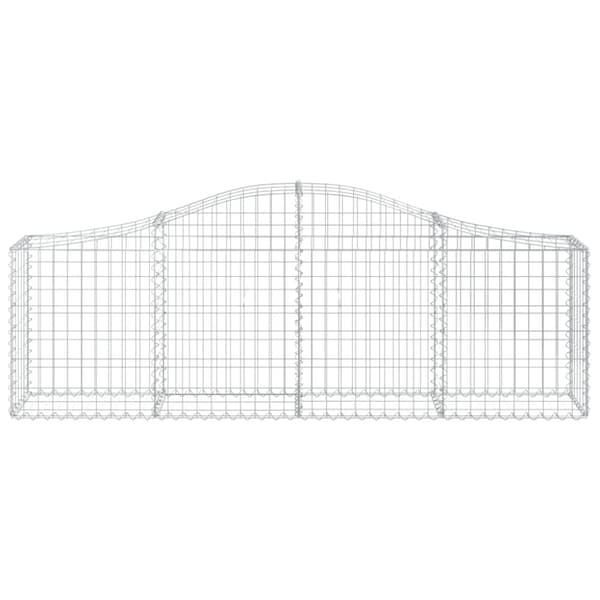 buede gabionkurve 6 stk. 200x30x60/80 cm galvaniseret jern