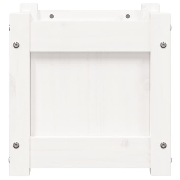 Odlingslåda vit 31x31x31 cm massiv furu