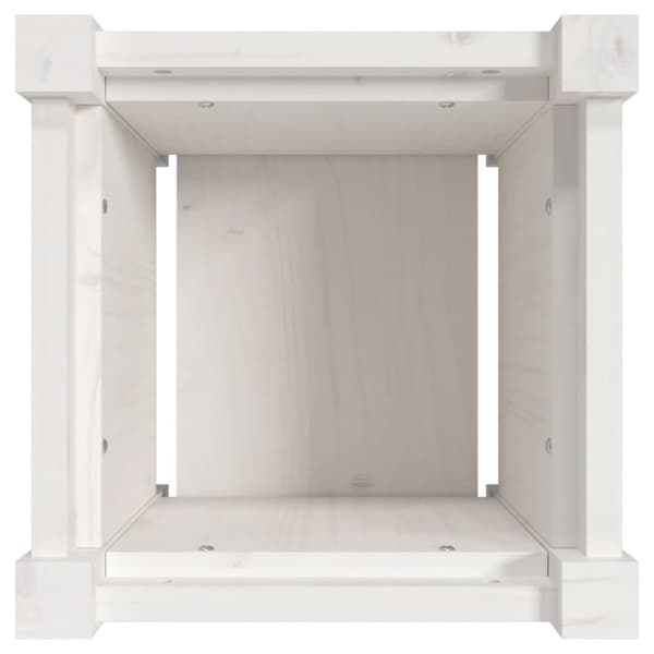Odlingslåda vit 31x31x31 cm massiv furu