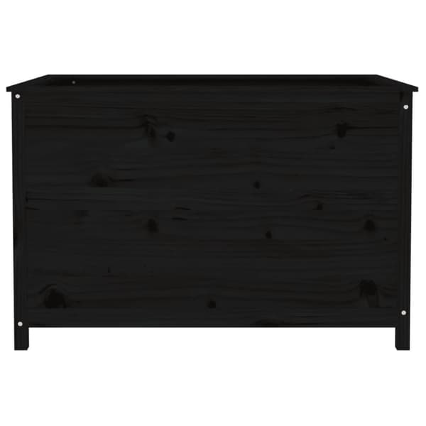 højbed 119,5x82,5x78 cm massivt fyrretræ sort