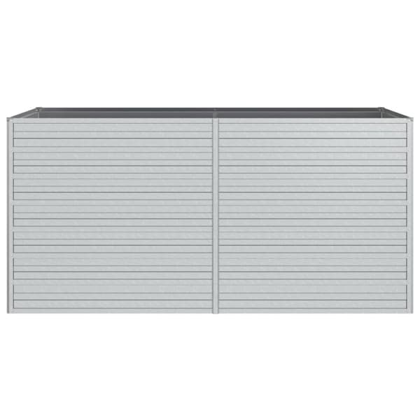 højbed 160x80x77 cm galvaniseret stål sølvfarvet