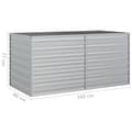 Miniatyrbillede 8 af 8: højbed 160x80x77 cm galvaniseret stål sølvfarvet