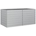 Miniatyrbillede 2 af 8: højbed 160x80x77 cm galvaniseret stål sølvfarvet