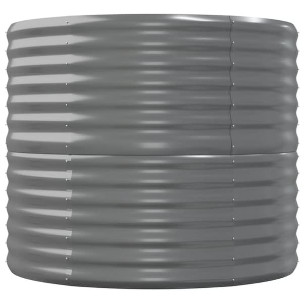 plantekasse 152x80x68 cm pulverlakeret stål grå