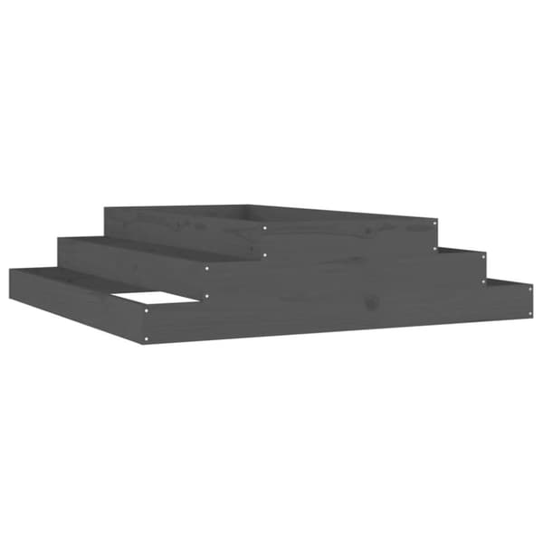 plantekasse 110x110x27 cm massivt fyrretræ grå