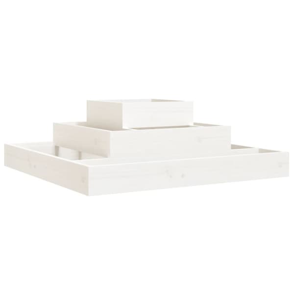 plantekasse 80x80x27 cm massivt fyrretræ hvid