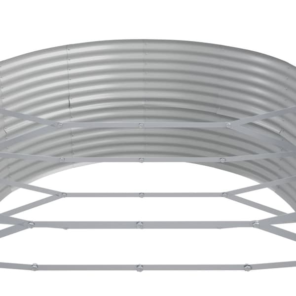 plantekasse 544x100x36 cm pulverlakeret stål sølvfarvet