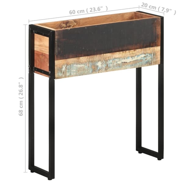 plantekasse 60x20x68 cm massivt genbrugstræ