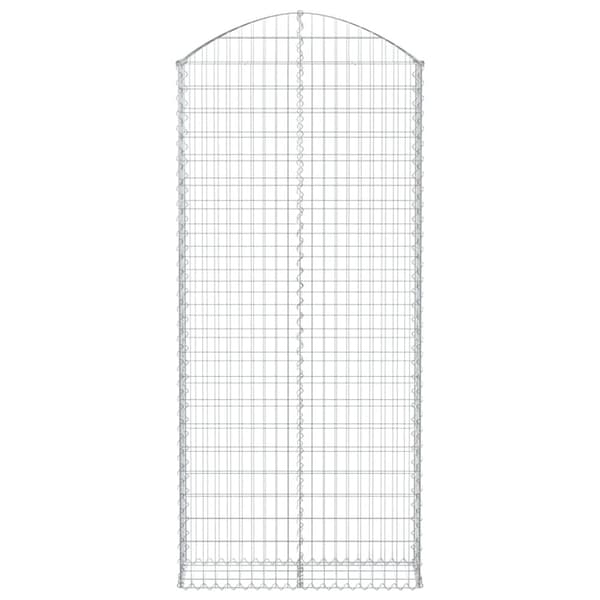 Kaareva kivikori 100x30x220/240 cm galvanoitu rauta