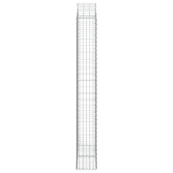 Kaareva kivikori 100x30x220/240 cm galvanoitu rauta