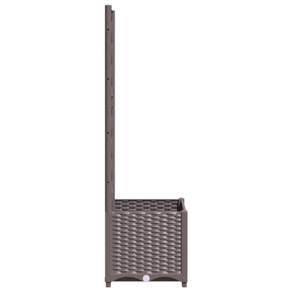 plantekasse med espalier 40x40x136 cm PP brun