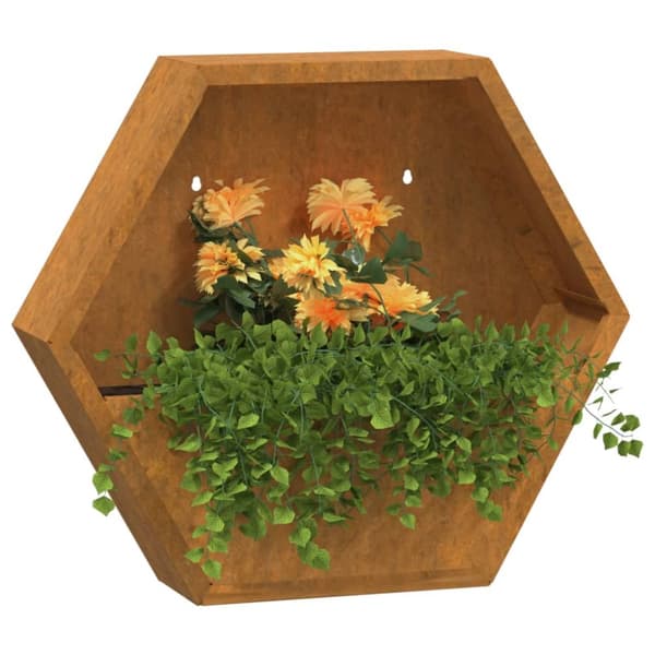 Kukkalaatikot 2 kpl ruoste Corten teräs 46x10x40 cm