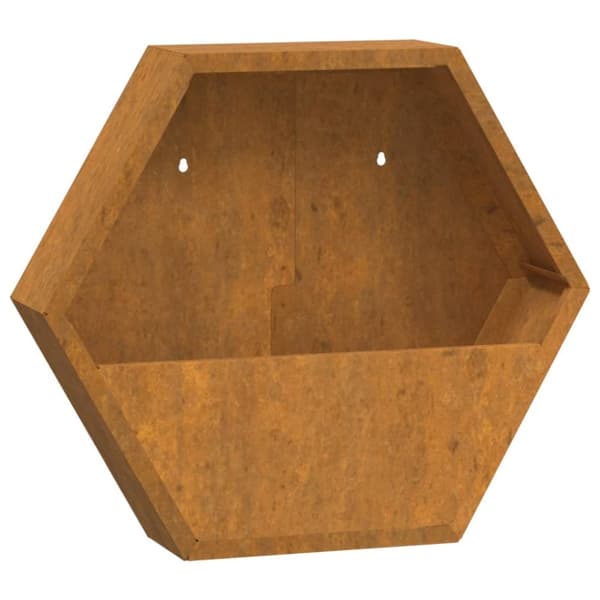 Kukkalaatikot 2 kpl ruoste Corten teräs 46x10x40 cm