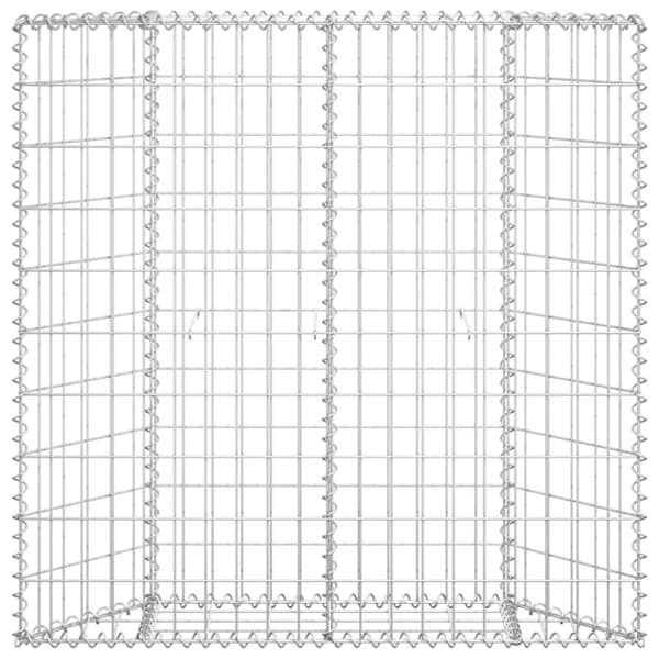 Gabion trapets upphöjd galvaniserat stål 100x20x100 cm