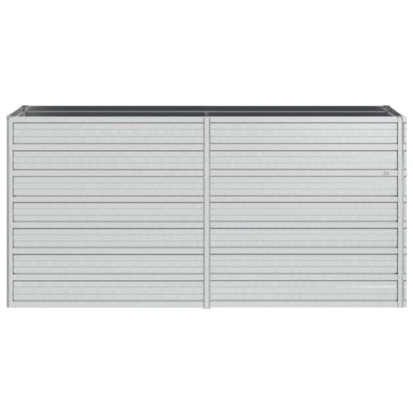 Odlingslåda upphöjd galvaniserat stål 160x40x77 cm silver