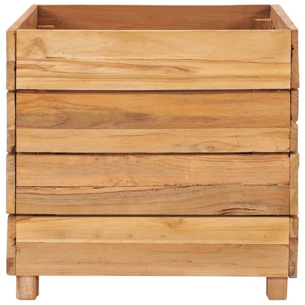 højbed 50x40x38 cm genanvendt teaktræ og stål