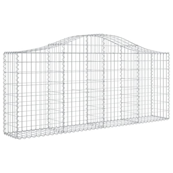 Kaarevat kivikorit 6 kpl 200x30x80/100 cm galvanoitu rauta