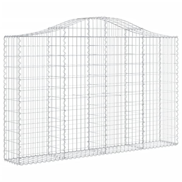 Kaarevat kivikorit 2 kpl 200x30x120/140 cm galvanoitu rauta