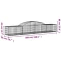 Miniatyrbillede 6 af 6: buede gabionkurve 2 stk. 300x50x40/60 cm galvaniseret jern
