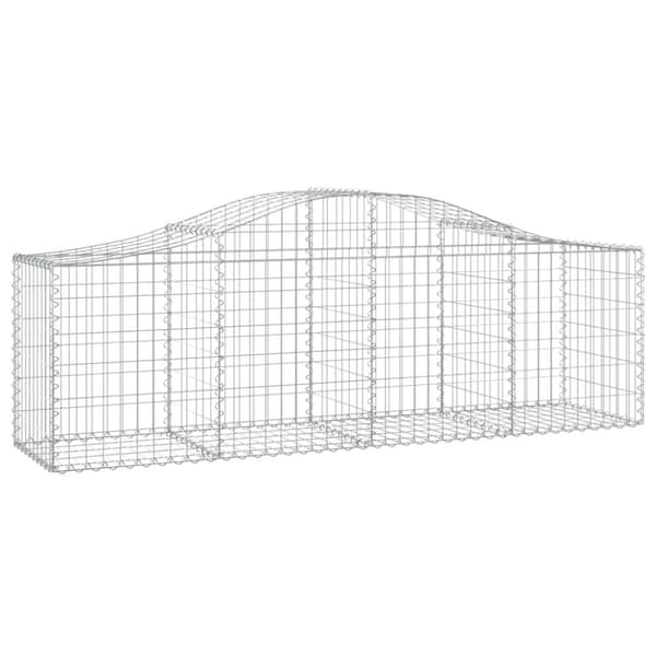 Kaarevat kivikorit 8 kpl 200x50x60/80 cm galvanoitu rauta