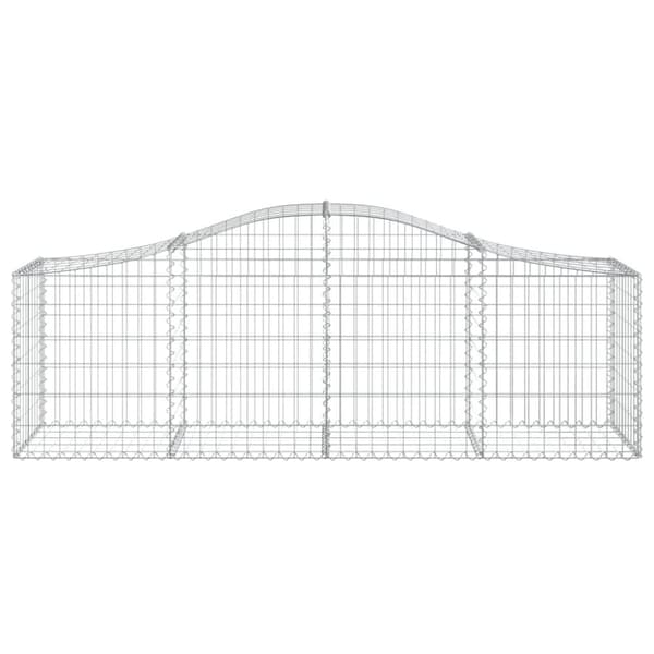 Gabioner bågformade 10 st 200x50x60/80 cm galvaniserat järn