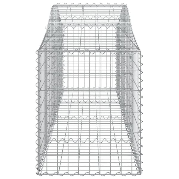 Gabioner bågformade 10 st 200x50x60/80 cm galvaniserat järn