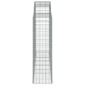 Miniatyrbillede 5 af 6: buede gabionkurve 3 stk. 200x50x140/160 cm galvaniseret jern