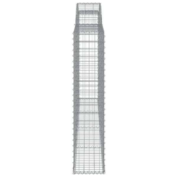 buede gabionkurve 2 stk. 300x30x140/160 cm galvaniseret jern
