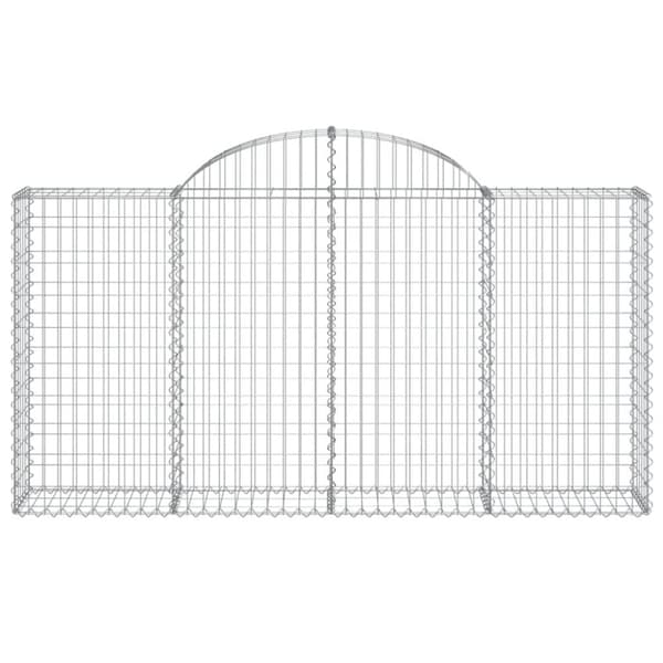 buede gabionkurve 7 stk. 200x30x100/120 cm galvaniseret jern