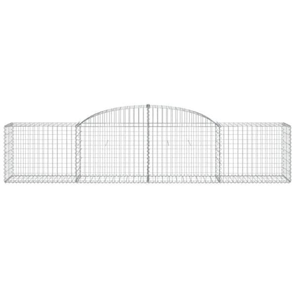 Gabioner bågformade 7 st 300x50x60/80 cm galvaniserat järn