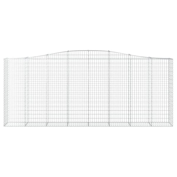 Kaarevat kivikorit 3 kpl 400x50x160/180 cm galvanoitu rauta