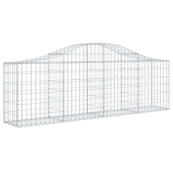 buede gabionkurve 9 stk. 200x30x60/80 cm galvaniseret jern