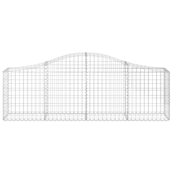 buede gabionkurve 9 stk. 200x30x60/80 cm galvaniseret jern
