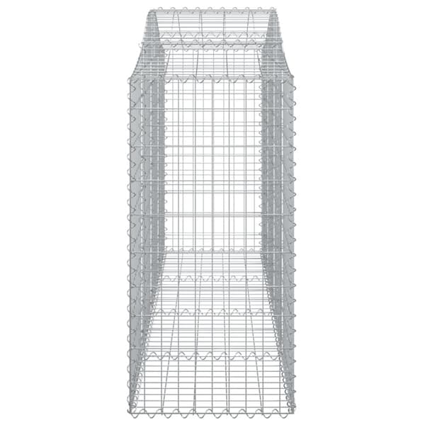 buede gabionkurve 12 stk. 200x50x120/140 cm galvaniseret jern