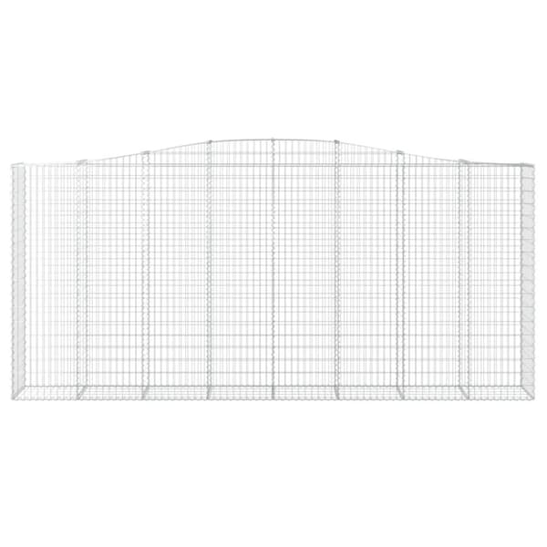 Kaarevat kivikorit 4 kpl 400x50x180/200 cm galvanoitu rauta