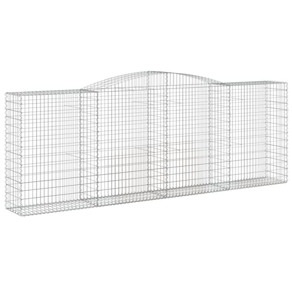 Kaarevat kivikorit 3 kpl 400x50x140/160 cm galvanoitu rauta