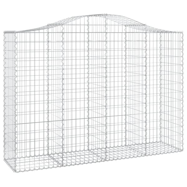 Gabioner bågformade 10 st 200x50x140/160 cm galvaniserat järn