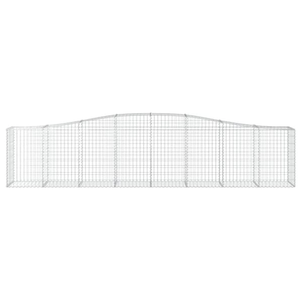 buede gabionkurve 25 stk. 400x50x80/100 cm galvaniseret jern