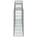 Miniatyrbillede 5 af 6: buede gabionkurve 7 stk. 300x30x80/100 cm galvaniseret jern
