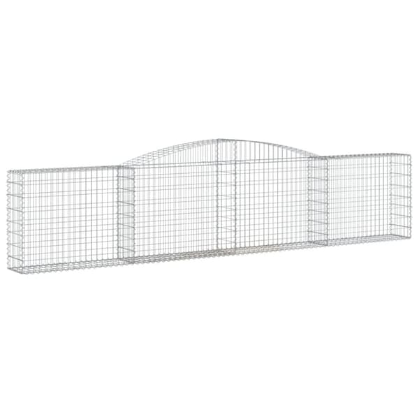 buede gabionkurve 8 stk. 400x30x80/100 cm galvaniseret jern