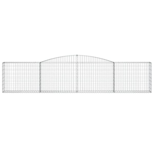 buede gabionkurve 8 stk. 400x30x80/100 cm galvaniseret jern