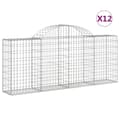 Miniatyrbillede 2 af 6: buede gabionkurve 12 stk. 200x30x80/100 cm galvaniseret jern