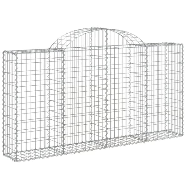 Kaarevat kivikorit 12 kpl 200x30x100/120 cm galvanoitu rauta