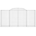 Miniatyrbillede 4 af 6: buede gabionkurve 5 stk. 300x50x140/160 cm galvaniseret jern